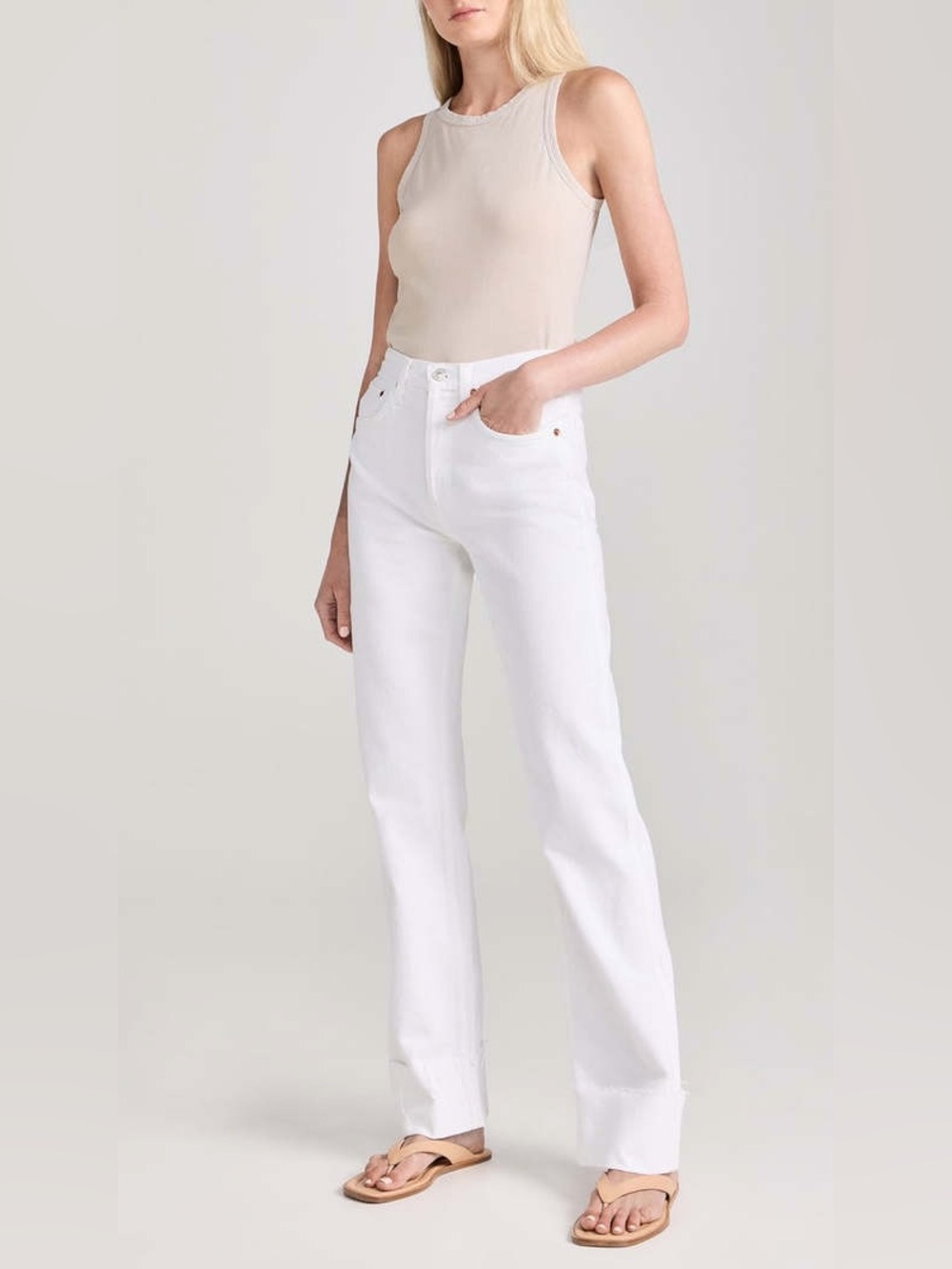 REDONE RE/DONE NWT 90s High Rise Loose White Stretch Jeans 28